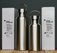 Edelstahl Trinkflasche doppelwandig (ohne Gravur)